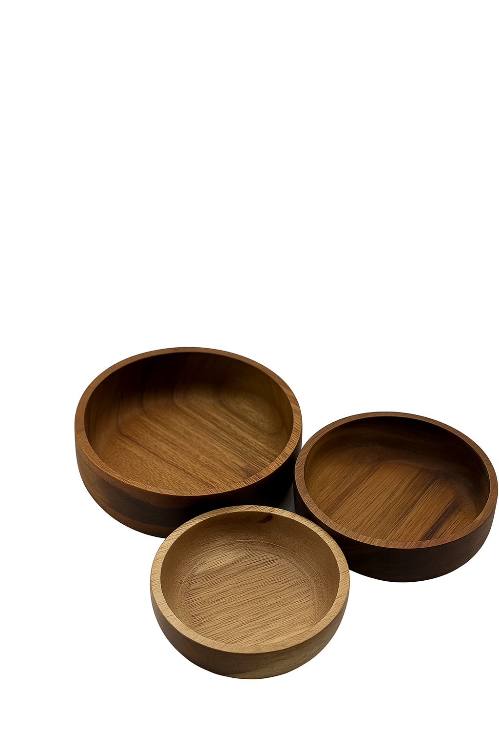 Set de 3 bols en bois d'acacia